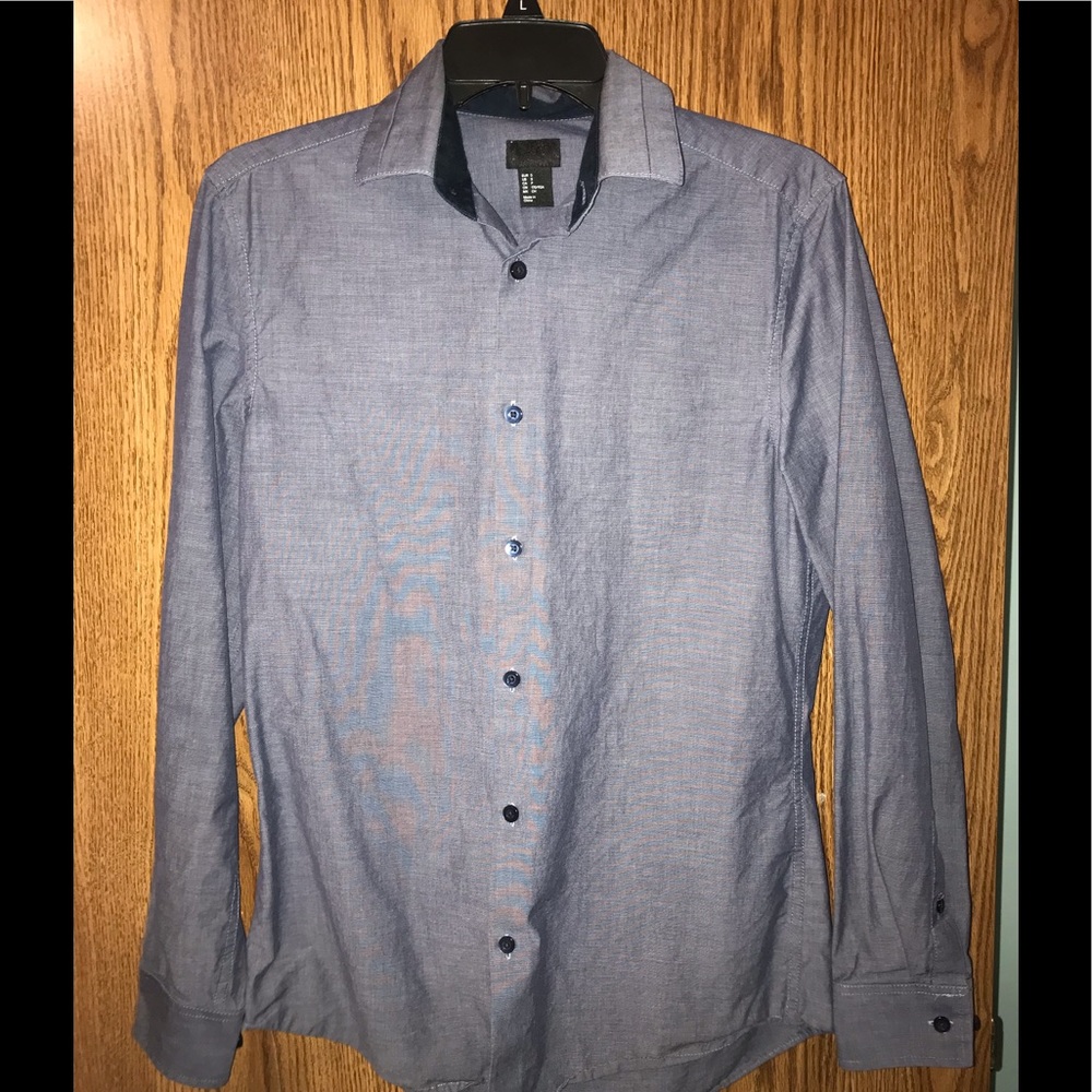 H&M navy button down